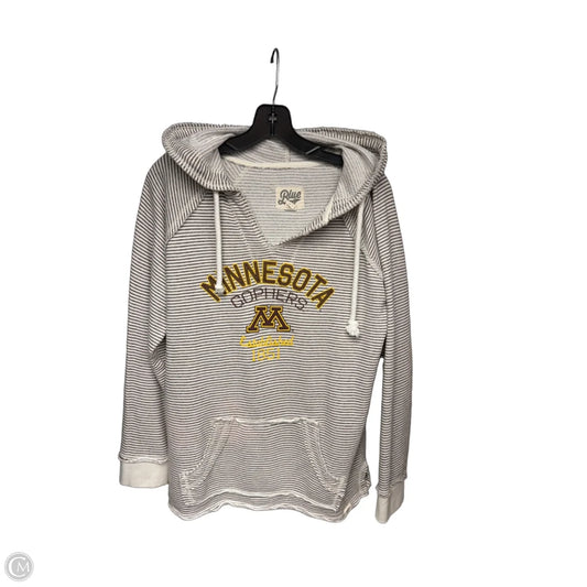 Athletic Sweatshirt Hoodie By Blue 84 In Striped Pattern, Size: L