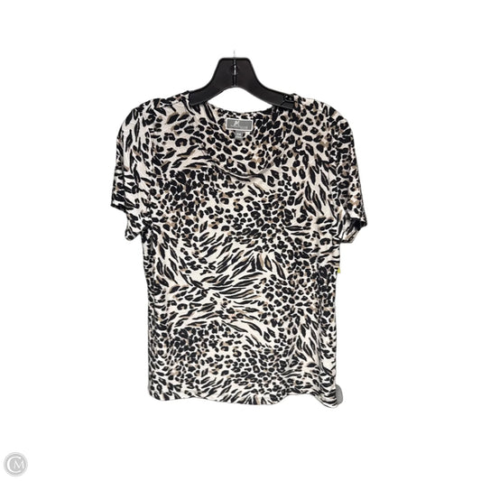 Top Short Sleeve By Jm Collections In Animal Print, Size: Mp