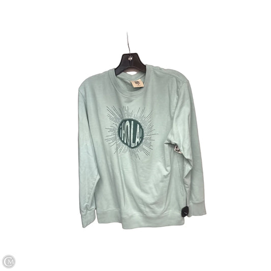 Sweatshirt Crewneck By Clothes Mentor In Teal, Size: S