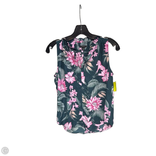 Top Sleeveless By Ann Taylor In Floral Print, Size: Xsp