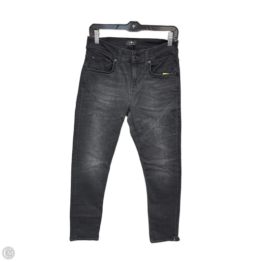 Jeans Straight By 7 For All Mankind In Black, Size: 8