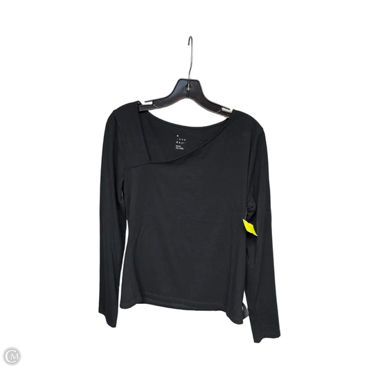 Top Long Sleeve Basic By A New Day In Black, Size: M
