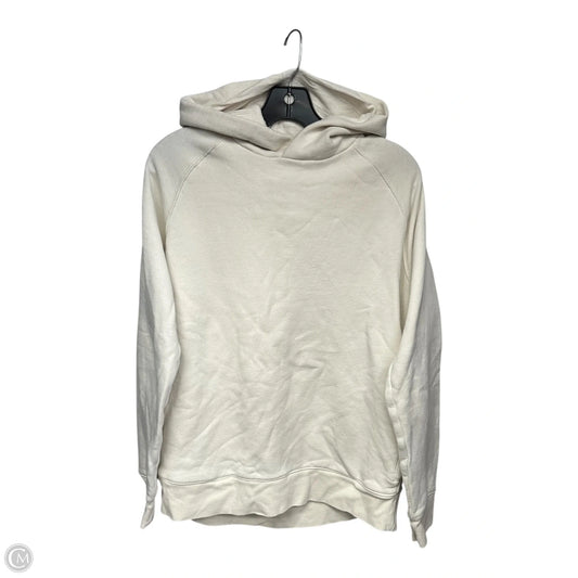 Sweatshirt Hoodie By Banana Republic In Cream, Size: L