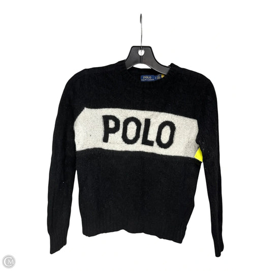 Sweater By Polo Ralph Lauren In Black & Cream, Size: S