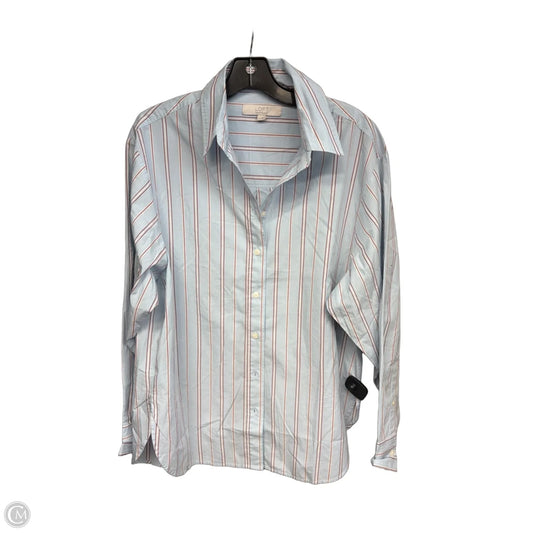Blouse Long Sleeve By Loft In Blue, Size: S