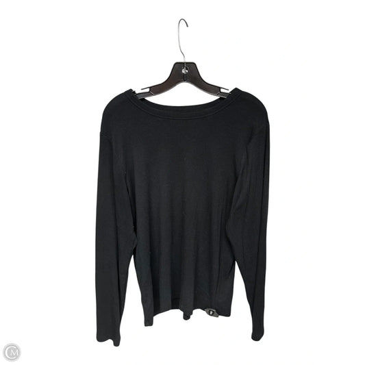 Top Long Sleeve Basic By Gap In Black, Size: Xl