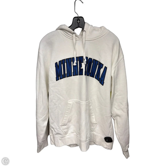 Athletic Sweatshirt Hoodie By Clothes Mentor In White, Size: L