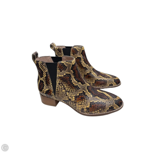 Boots Ankle Flats By Madewell In Snakeskin Print, Size: 6.5