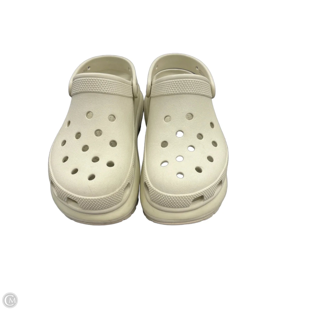 Shoes Heels Platform By Crocs In Cream, Size: 9