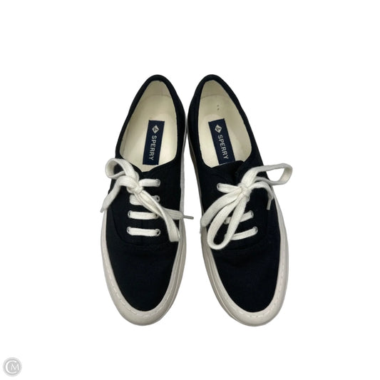 Shoes Sneakers By Sperry In Black & Cream, Size: 8
