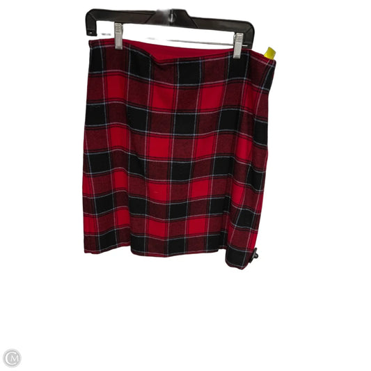 Skirt Midi By Talbots In Black & Red, Size: 10