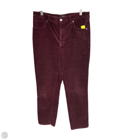 Pants Corduroy By Talbots In Purple, Size: 12