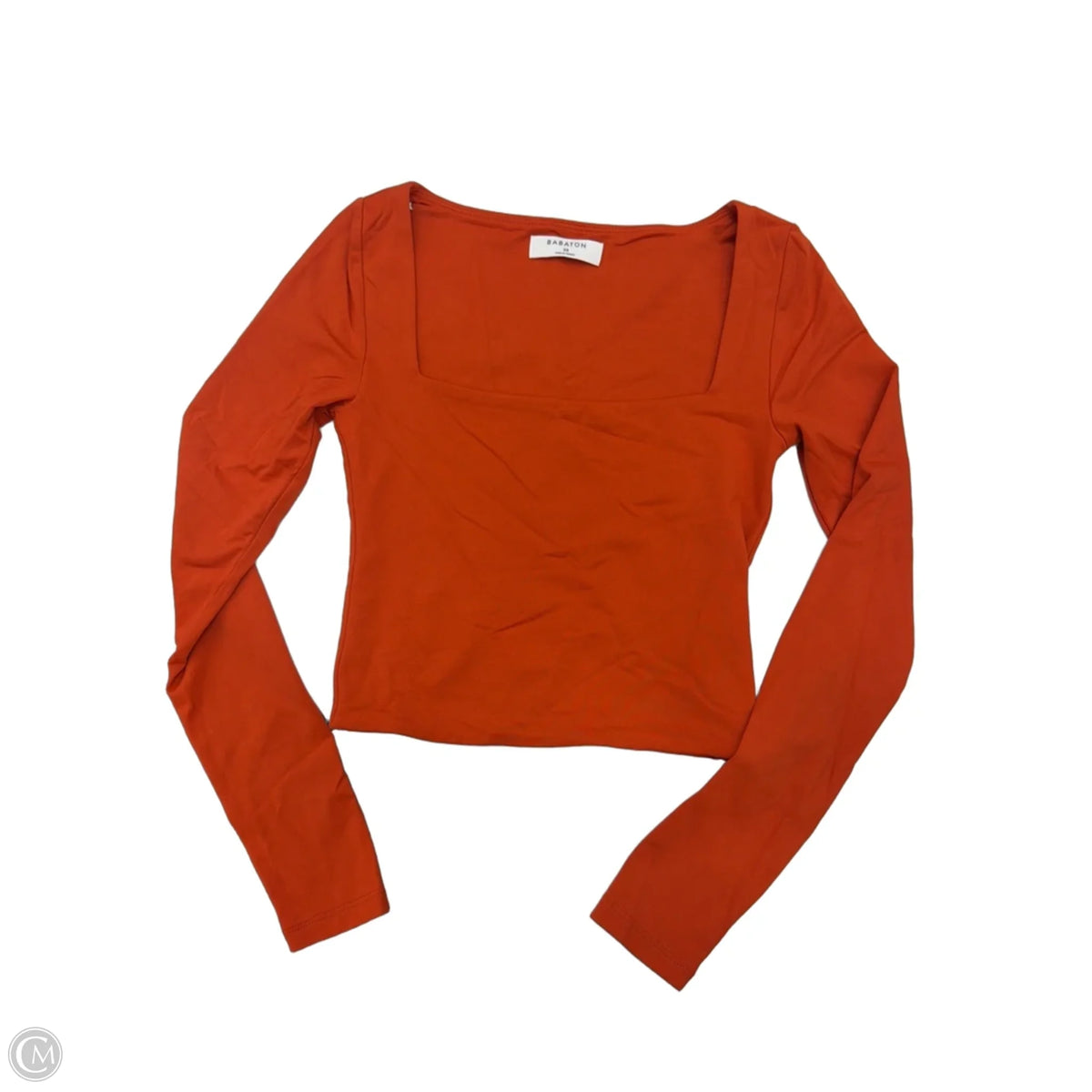 Top Long Sleeve By Babaton In Orange, Size: Xs
