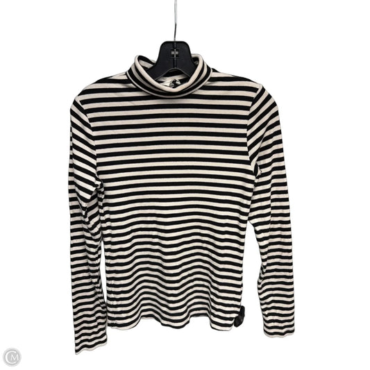 Top Long Sleeve Basic By H&m In Black & Cream, Size: L