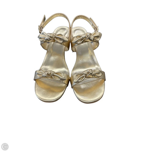 Shoes Heels Block By J. Crew In Gold, Size: 10.5