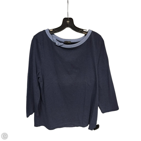 Top Long Sleeve By Talbots In Blue, Size: Xl