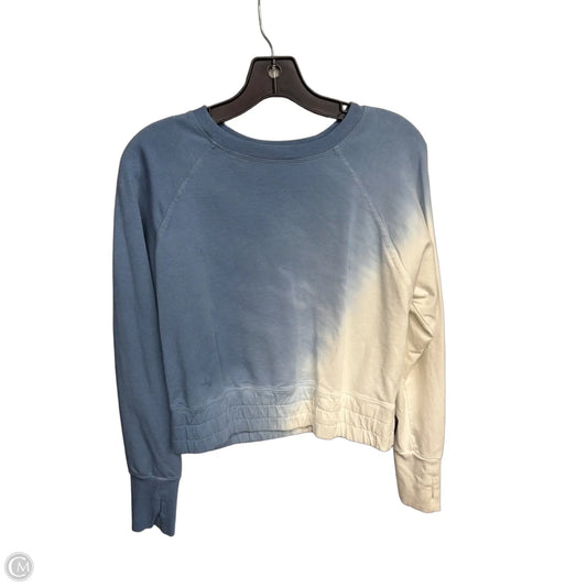 Athletic Top Long Sleeve Crewneck By Joy Lab In Blue & White, Size: Xs