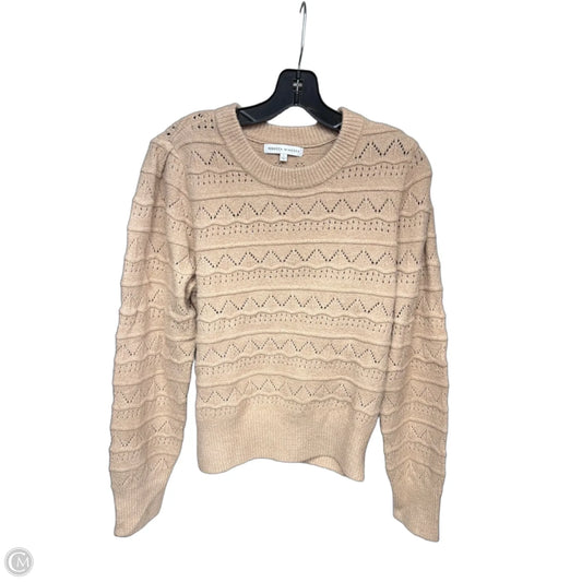 Sweater Cardigan Designer By Rebecca Minkoff In Tan, Size: L