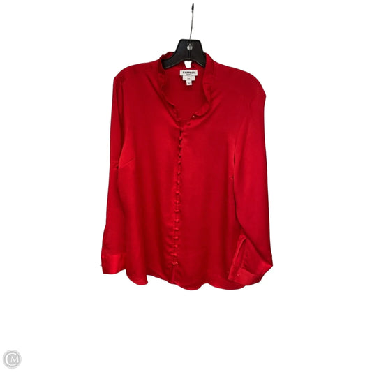 Top Long Sleeve By Express In Red, Size: Xl