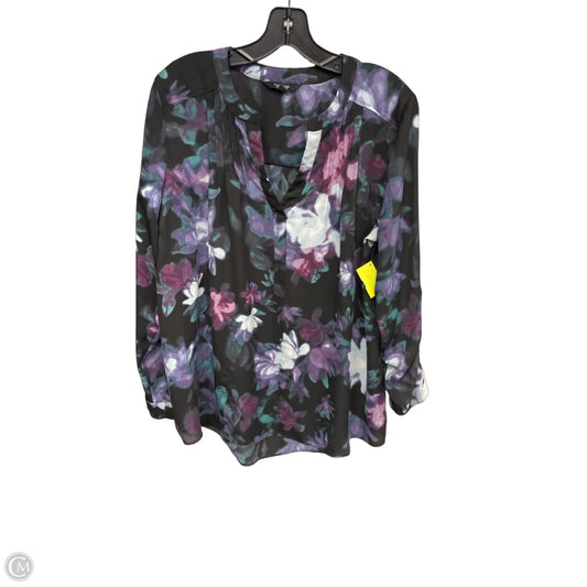 Top Long Sleeve By Simply Vera In Floral Print, Size: L