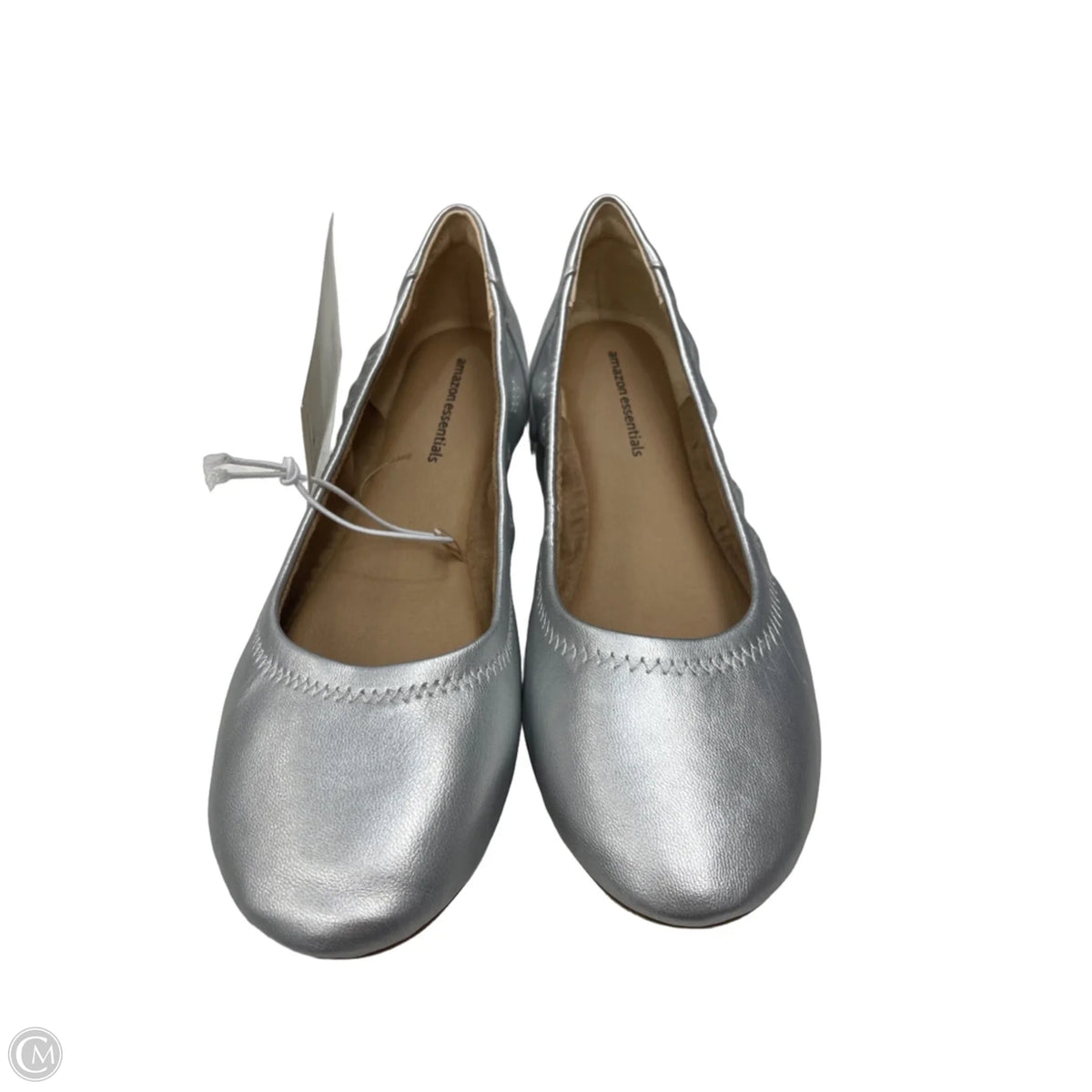 Shoes Flats By Amazon Essentials In Silver, Size: 8