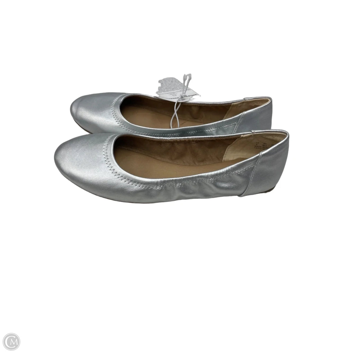 Shoes Flats By Amazon Essentials In Silver, Size: 8