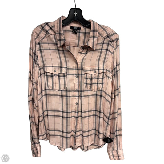 Top Long Sleeve By Paige In Pink, Size: M