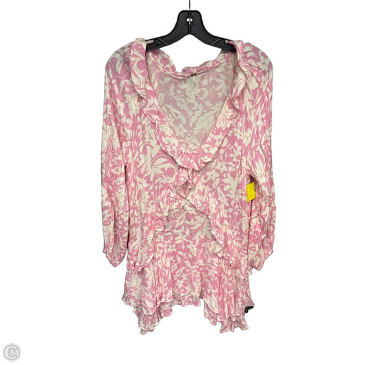 Dress Casual Short By Free People In Pink & White, Size: M