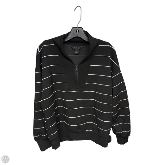 Sweatshirt Collar By Rae Mode In Black & White, Size: S