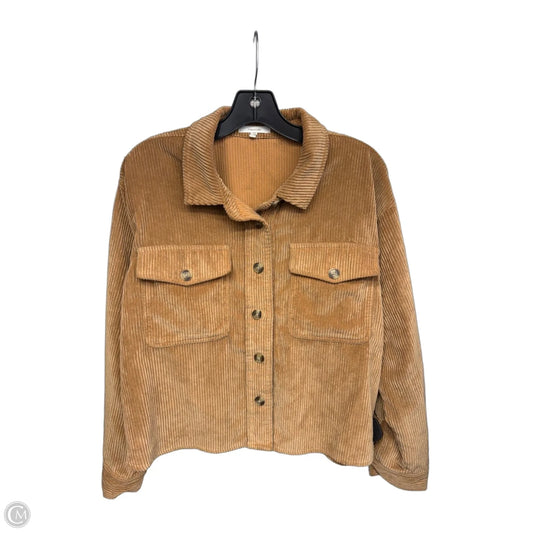 Jacket Shirt By Maurices In Orange, Size: M