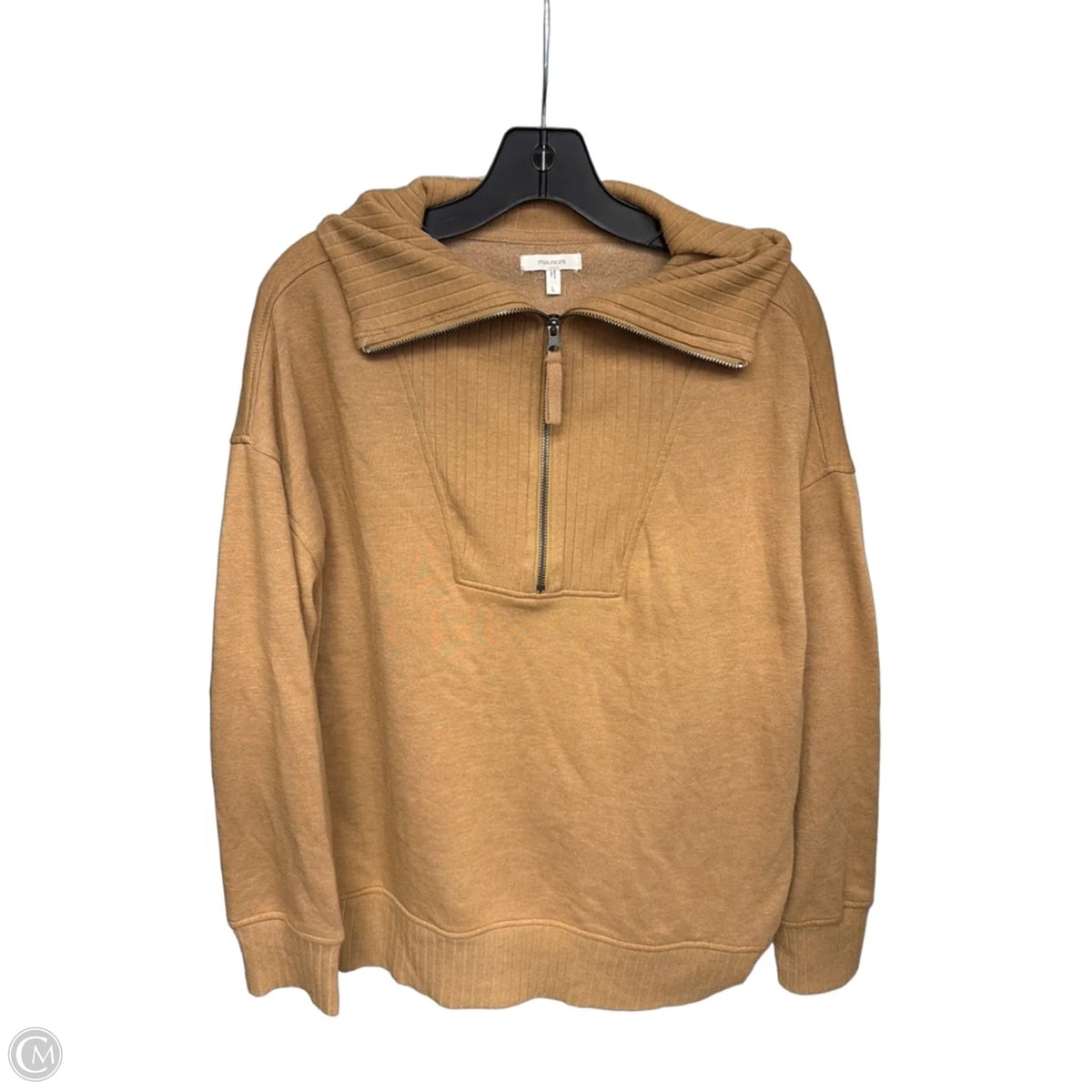 Sweatshirt Collar By Maurices In Tan, Size: L