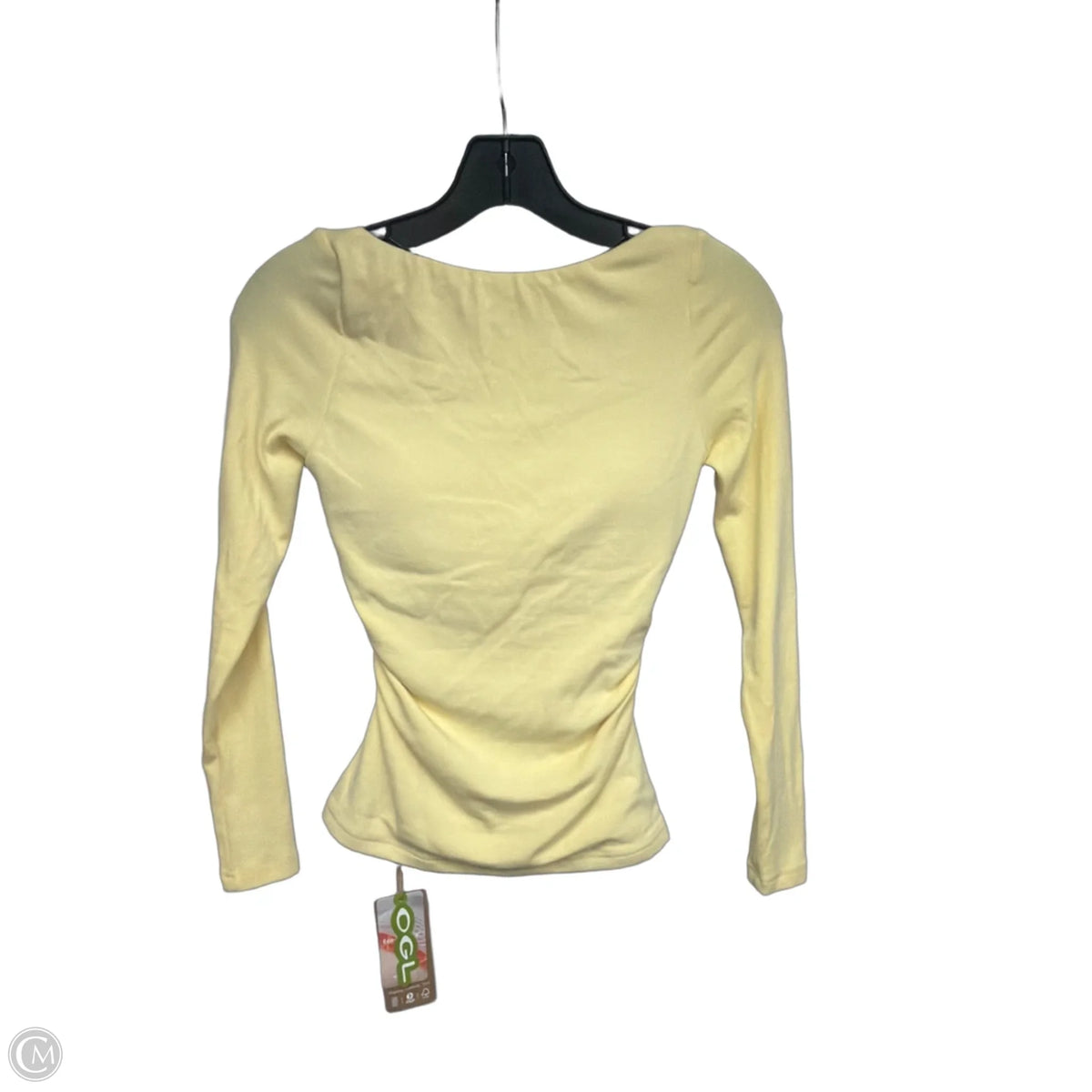 Top Long Sleeve By Ogl In Yellow, Size: Xs