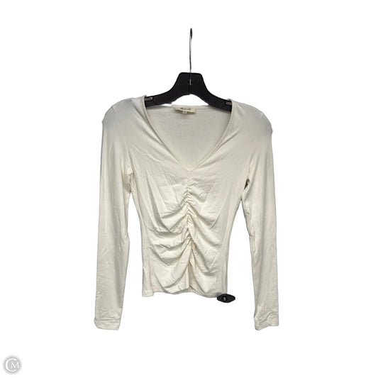 Top Long Sleeve By Madewell In Cream, Size: Xs