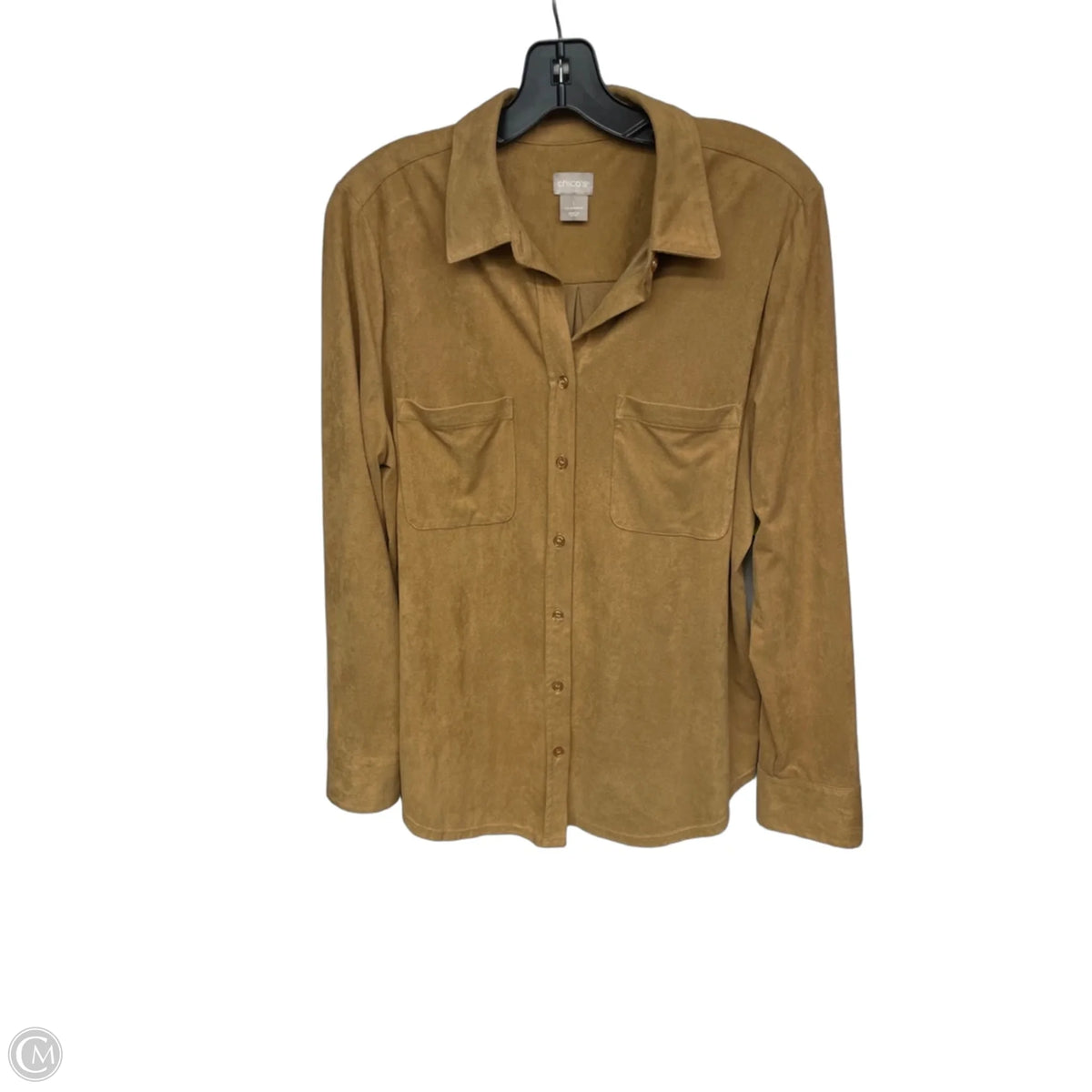 Top Long Sleeve By Chicos In Brown, Size: M