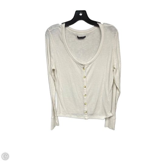 Top Long Sleeve By Abercrombie And Fitch In Cream, Size: Xl