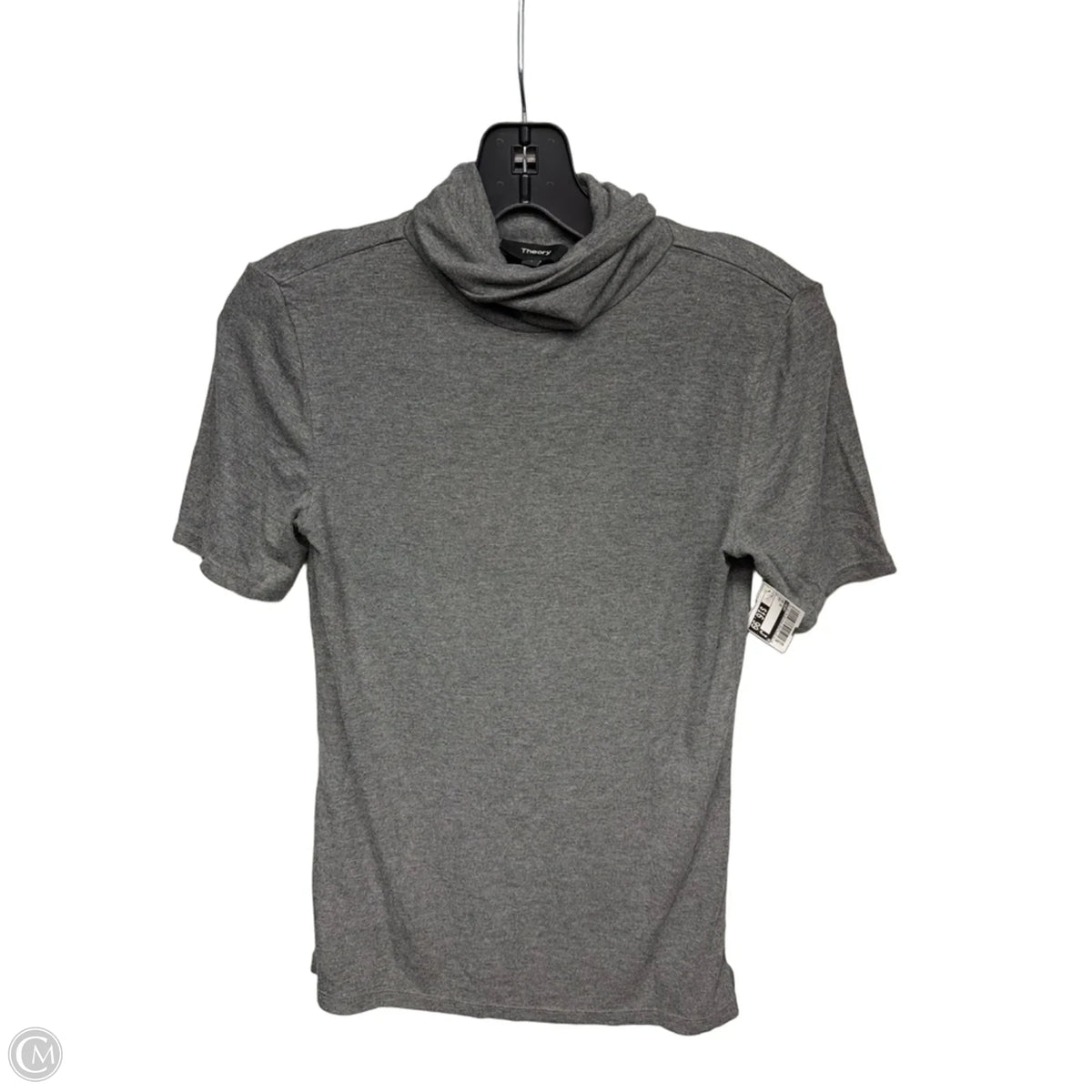 Top Short Sleeve By Theory In Grey, Size: S