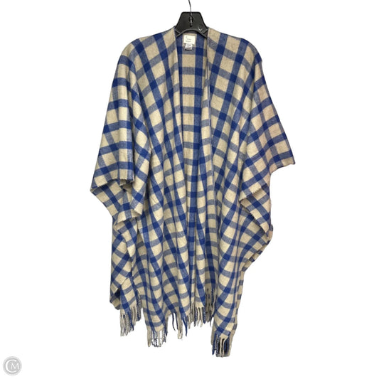 Shawl By Clothes Mentor In Blue & Tan
