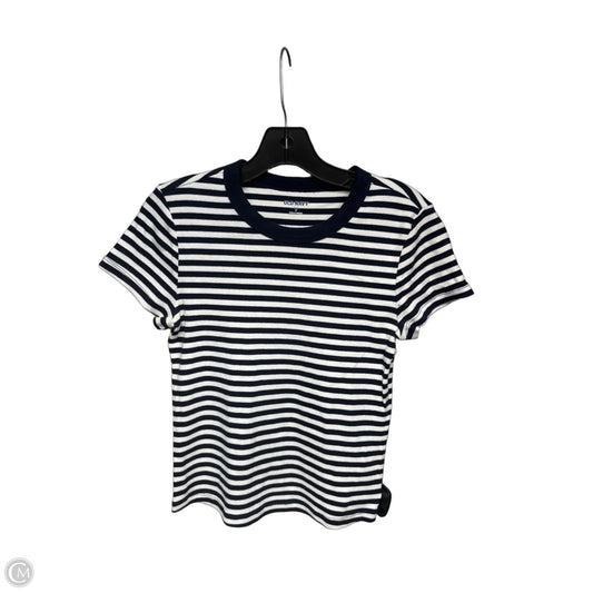 Top Short Sleeve By Old Navy In Blue & White, Size: M