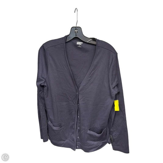 Top Long Sleeve By Lands End In Navy, Size: L