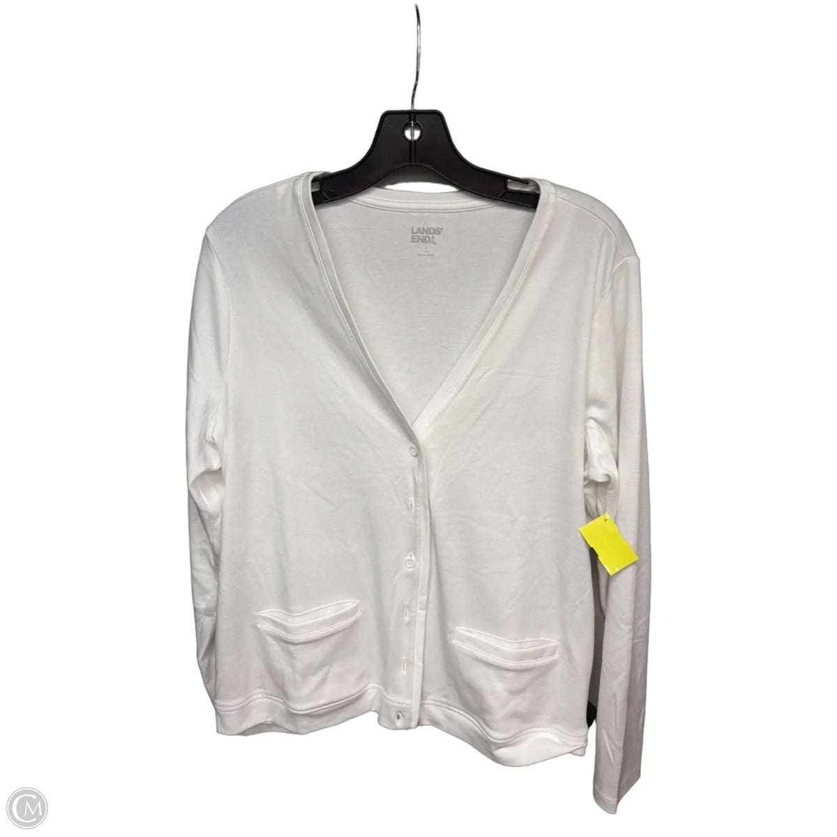 Top Long Sleeve By Lands End In White, Size: L