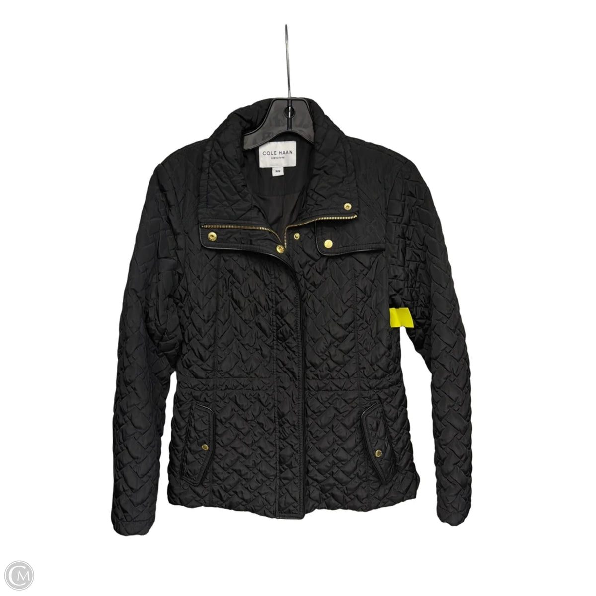 Jacket Puffer & Quilted By Cole-haan In Black, Size: M