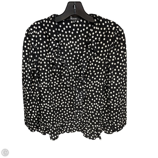 Top Long Sleeve By Madewell In Black & White, Size: 14