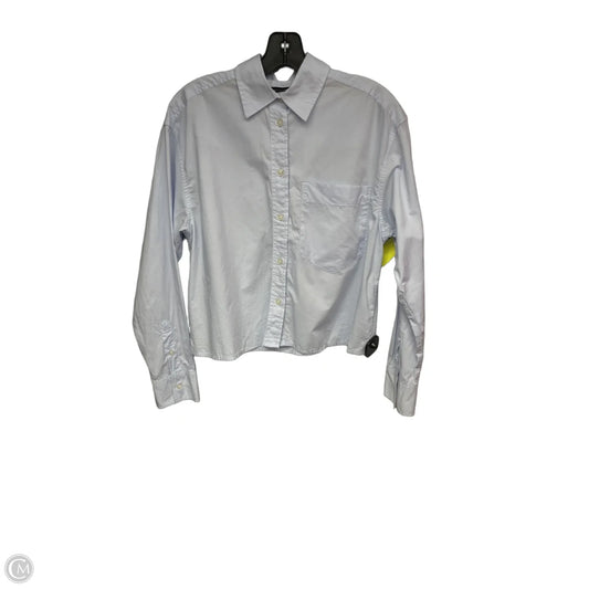 Top Long Sleeve By Banana Republic In Blue, Size: S