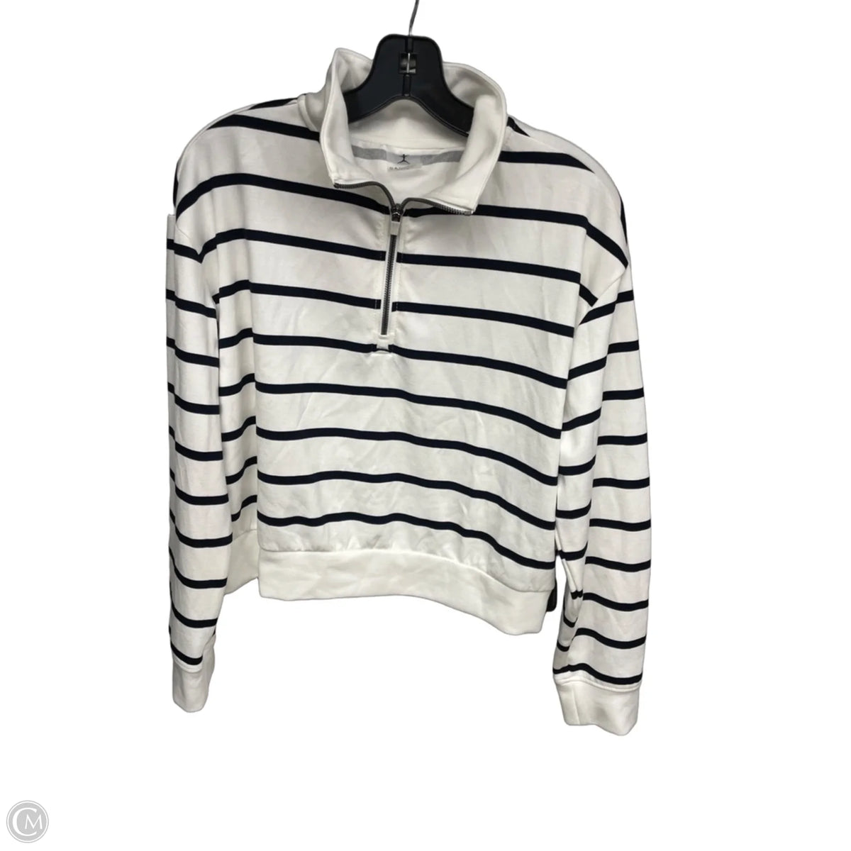 Sweatshirt Collar By Danskin In Black & White, Size: S