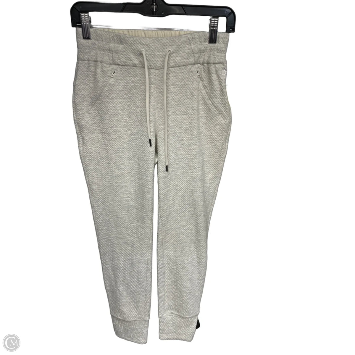 Athletic Pants By 7diamonds In Cream, Size: Xs