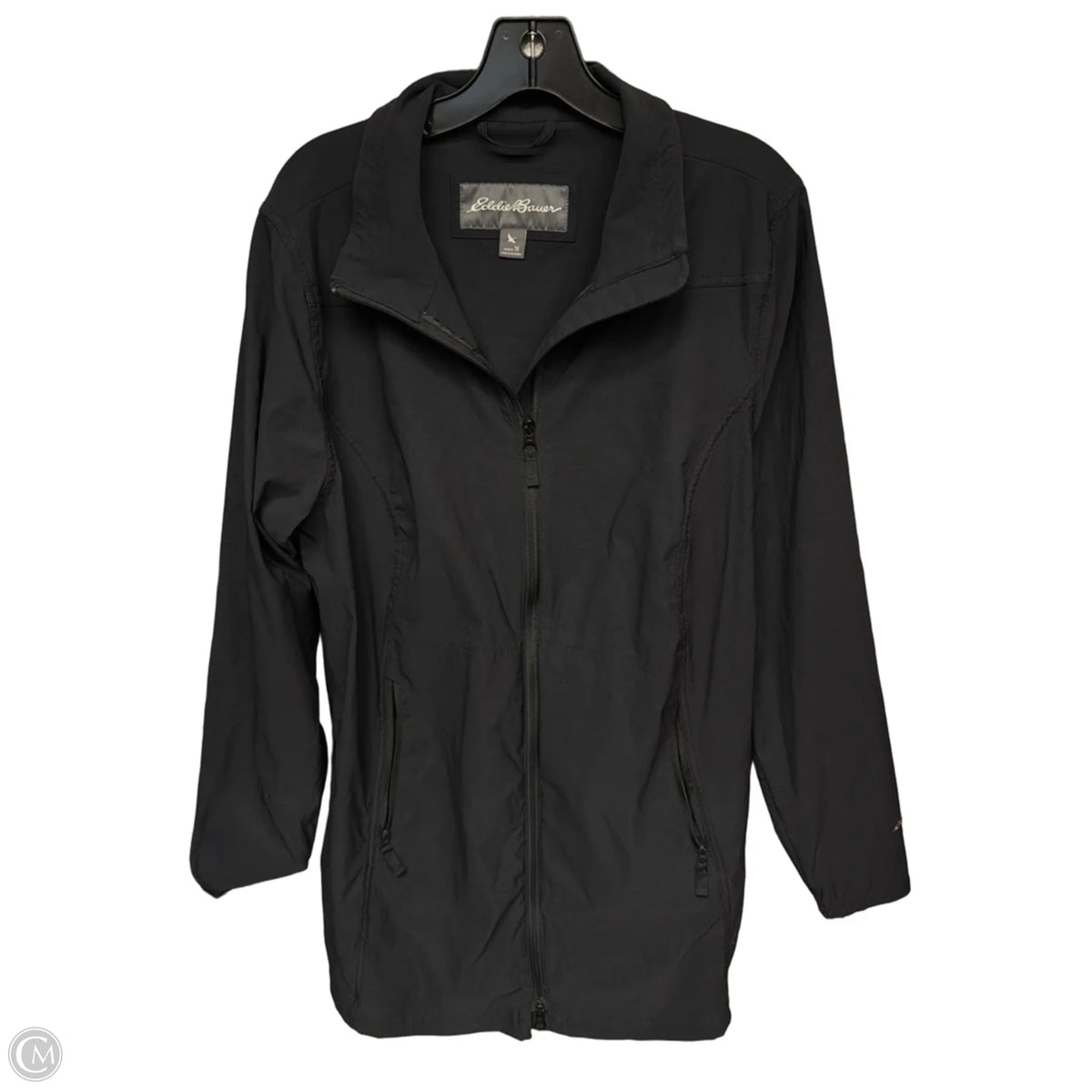 Jacket Windbreaker By Eddie Bauer In Black, Size: 1x