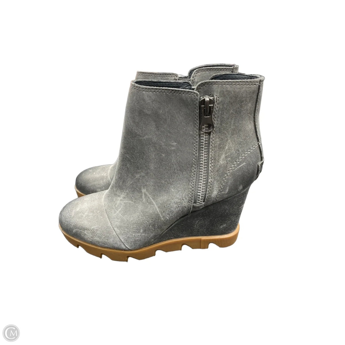 Boots Ankle Heels By Sorel In Grey, Size: 8