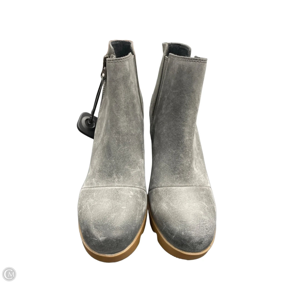 Boots Ankle Heels By Sorel In Grey, Size: 8