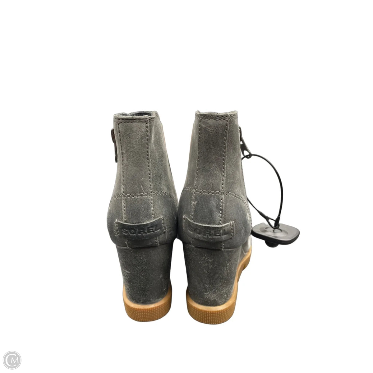 Boots Ankle Heels By Sorel In Grey, Size: 8