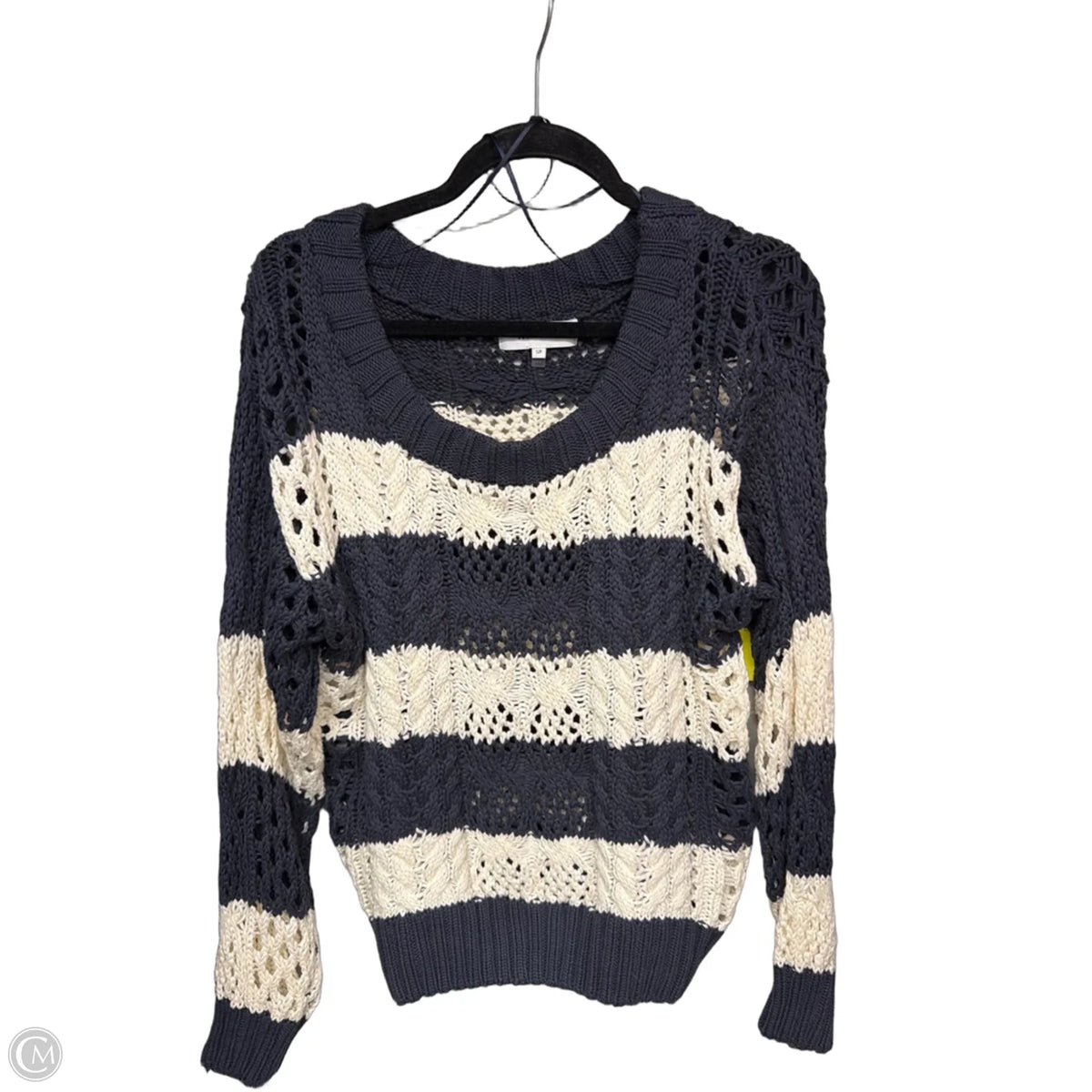 Sweater By John + Jenn In Blue & Cream, Size: S